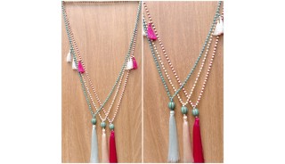 bead larva stone tassels necklace wholesale price 50 pieces shipping free